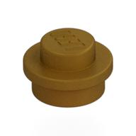Plate Round 1 x 1 with Solid Stud (Pearl Gold)