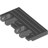 Hinge Train Gate 2 x 4 Locking Dual 2 Fingers with Rear Reinforcements, 9 Teeth (Dark Bluish Gray)