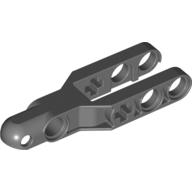 Technic Steering Arm 5.5 x 2 with Towball Socket Rounded, Chamfered (Dark Bluish Gray)