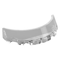 Windscreen 3 x 6 x 1 Curved with 2 Circular Stud Holders in Bottom (Trans-Clear)