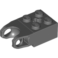 Technic Brick Special 2 x 2 with Ball Socket Reinforced and Axle Hole (Dark Bluish Gray)