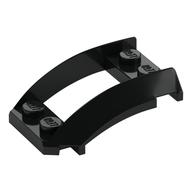 Wheel Arch, Curved Wedge 4 x 3 with 2 x 2 Opening and 4 Studs (Black)