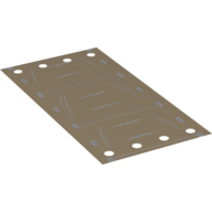 Roof, Truck Cover with Sectioned Panels Print, 4 Holes each Side (Dark Tan)