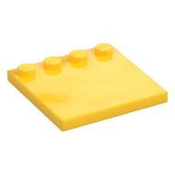 Plate Special 4 x 4, Studs on One Edge Plain] (Yellow)