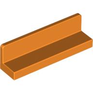 Panel 1 x 4 x 1 with Rounded Corners [Thick Wall] (Orange)