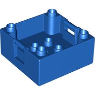 Duplo Container Box 4 x 4 with Studs on Corners (Blue)