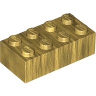 Brick 2 x 4 (Chrome Gold)