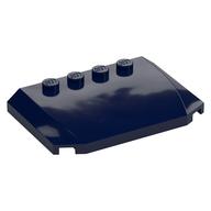 Brick Wedged, Curved Triple 4 x 6 x 2/3 with 4 Studs (Dark Blue)