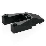 Brick Wedged, Sloped 6 x 4 Cutout, Stud Notches (Black)