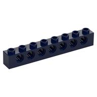 Technic Brick 1 x 8 [7 Pin Holes] (Dark Blue)
