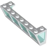 Window 2 x 8 x 2 Boat with Trans-Light Blue Glass (White)