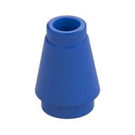 Cone 1 x 1 [Top Groove] (Blue)
