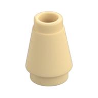 Cone 1 x 1 [Top Groove] (Tan)