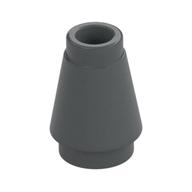 Cone 1 x 1 [Top Groove] (Dark Bluish Gray)