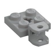 Plate Special 2 x 2 with Towball Socket, Short, Flattened with Holes and Axle Hole in Center (Light Bluish Gray)