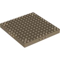 Brick Special 12 x 12 with 3 Pin Holes on Each Side and Axle Holes in Corners (Dark Tan)