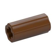 Technic Axle Connector Smooth [with x Hole + Orientation] (Reddish Brown)