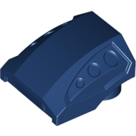 Brick Curved 2 x 2 No Studs - 3 Recessed Side Ports (Dark Blue)
