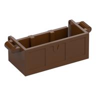Treasure Chest Bottom with Rear Slots, No Groove (Reddish Brown)