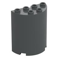 Cylinder Half 2 x 4 x 4 (Dark Bluish Gray)