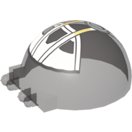 Windscreen 6 x 6 x 3 Canopy Half Sphere with Dual 2 Fingers and Republic Attack Gunship Print (Trans-Brown)