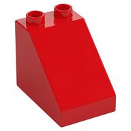 Duplo Brick 3 x 2 x 2 Slope (Red)