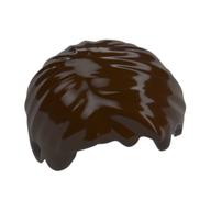 Hair Short, Tousled with Side Part (Dark Brown)