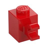 Brick Special 1 x 1 with Clip Horizontal (Red)