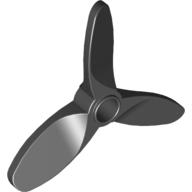 Propeller 3 Blade 5.5 Diameter with Hole for Technic Pin (Black)