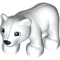 Duplo Animal Bear Cub, New Style (White)