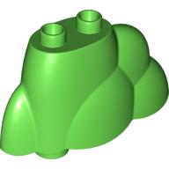 Duplo Plant Bush / Tree Top / Rock Pile with 2 studs (Bright Green)