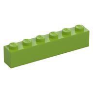 Brick 1 x 6 (Lime)