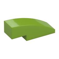 Brick Curved 3 x 1 No Studs (Lime)