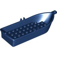 Boat / Rowing Boat 14 x 5 x 2 with Oarlocks [2 Hollow Inside Studs] (Dark Blue)