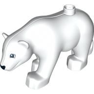 Duplo Animal Bear Adult New Style, Squared Eyes Print (White)