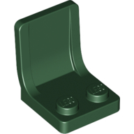 Seat / Chair 2 x 2 with Center Sprue Mark (Dark Green)