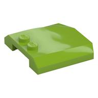 Brick Wedged, Curved Triple 4 x 4 x 2/3, 2 Studs (Lime)