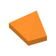 Brick Sloped 45° 2 x 1 Triple with Ovoid Bottom Pin (Orange)