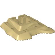 Baseplate Raised 18 x 22 No Studs Two Level, 11 Holes (Tan)