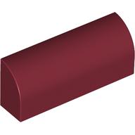 Brick Curved 1 x 4 x 1 1/3 No Studs, Lowered Inside Support (Dark Red)