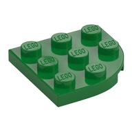 Plate Round Corner 3 x 3 (Green)