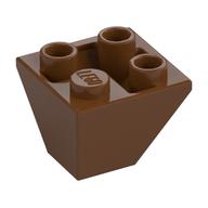 Brick Sloped Inverted 45° 2 x 2 Double Convex (Reddish Brown)