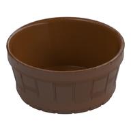 Barrel Half Large with Axle Hole (Reddish Brown)