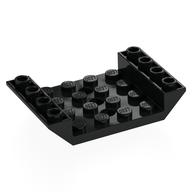 Brick Sloped Inverted 45° 6 x 4 Double with 4 x 4 Recessed and 3 Holes (Black)