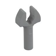 Bar 1L with Clip [Cut Edges and One Side Hole] [Gap in Clip] (Light Bluish Gray)