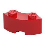 Brick Round Corner 2 x 2 Macaroni with Stud Notch and Reinforced Underside [New Style] (Red)