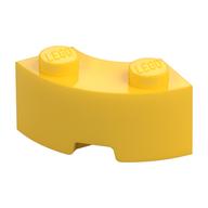 Brick Round Corner 2 x 2 Macaroni with Stud Notch and Reinforced Underside [New Style] (Yellow)