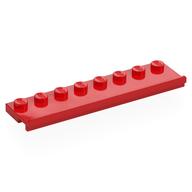 Plate Special 2 x 8 with Door Rail (Red)