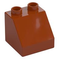 Duplo Brick 2 x 2 Slope 45° (Dark Orange)
