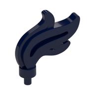 Flame / Headwear Accessory Plume / Feather, Triple Point (Dark Blue)